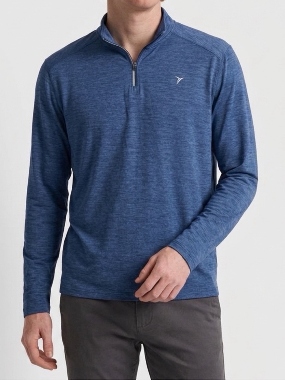 Old Navy Go Dry 1/4 Zip Pullover Men's L Blue Activewear Long Sleeve Gym Shirt